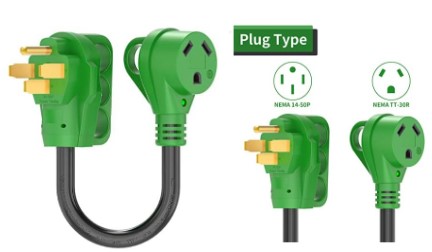 RVGUARD 50 Amp to 30 Amp RV Adapter Cord