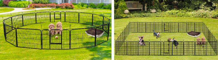 Yaheetech Heavy Duty Foldable Metal Pet Exercise Fence
