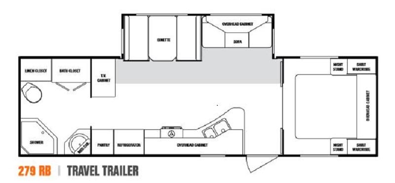 2007 SunnyBrook Sunset Creek 279RB floorv plan