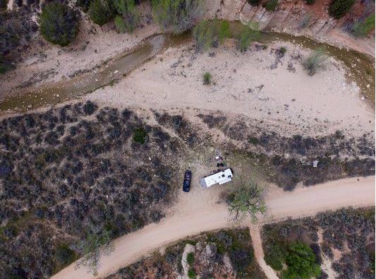 Twin hollows canyon aerial view