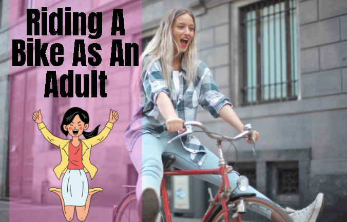 adult riding a bike
