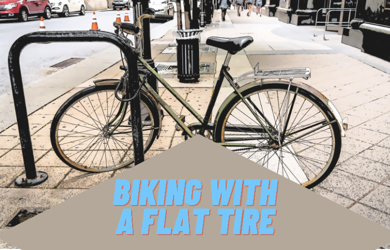 biking with a flat tire