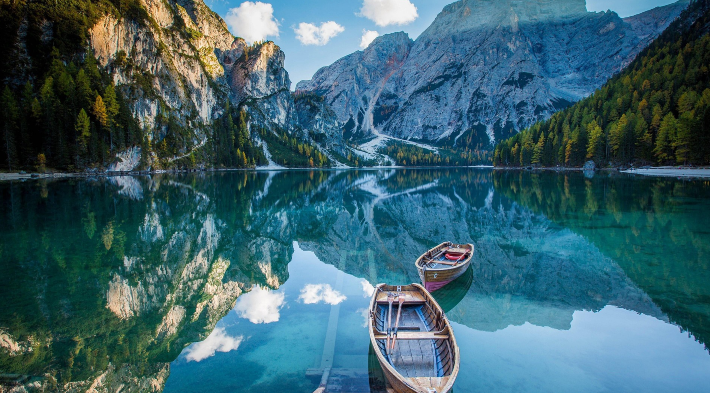 boat on a lake