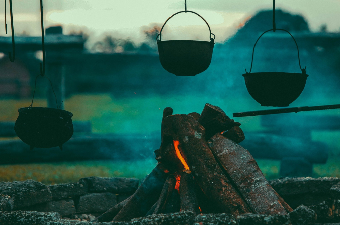 campfire at a camp