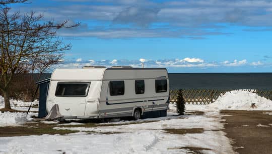 camper heating in winter