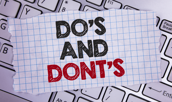 Do's and don'ts on paper