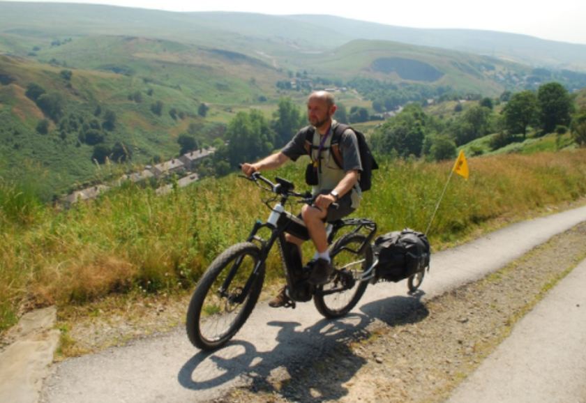 camper with an e-bike