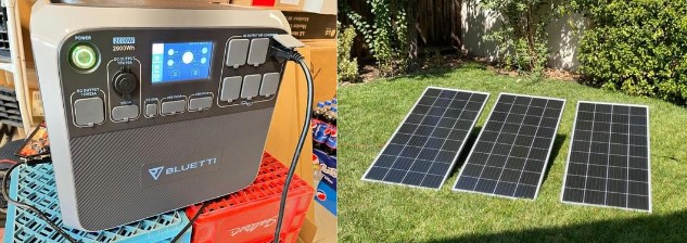 blueyetti generator and solar panels