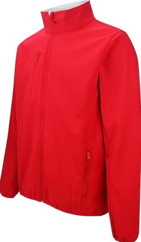 red softshell jacket