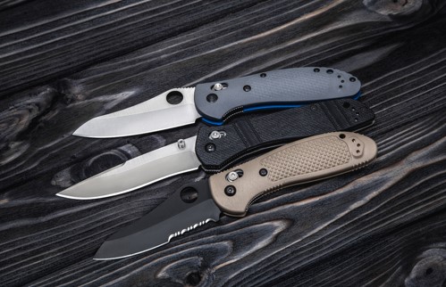 three folding knives