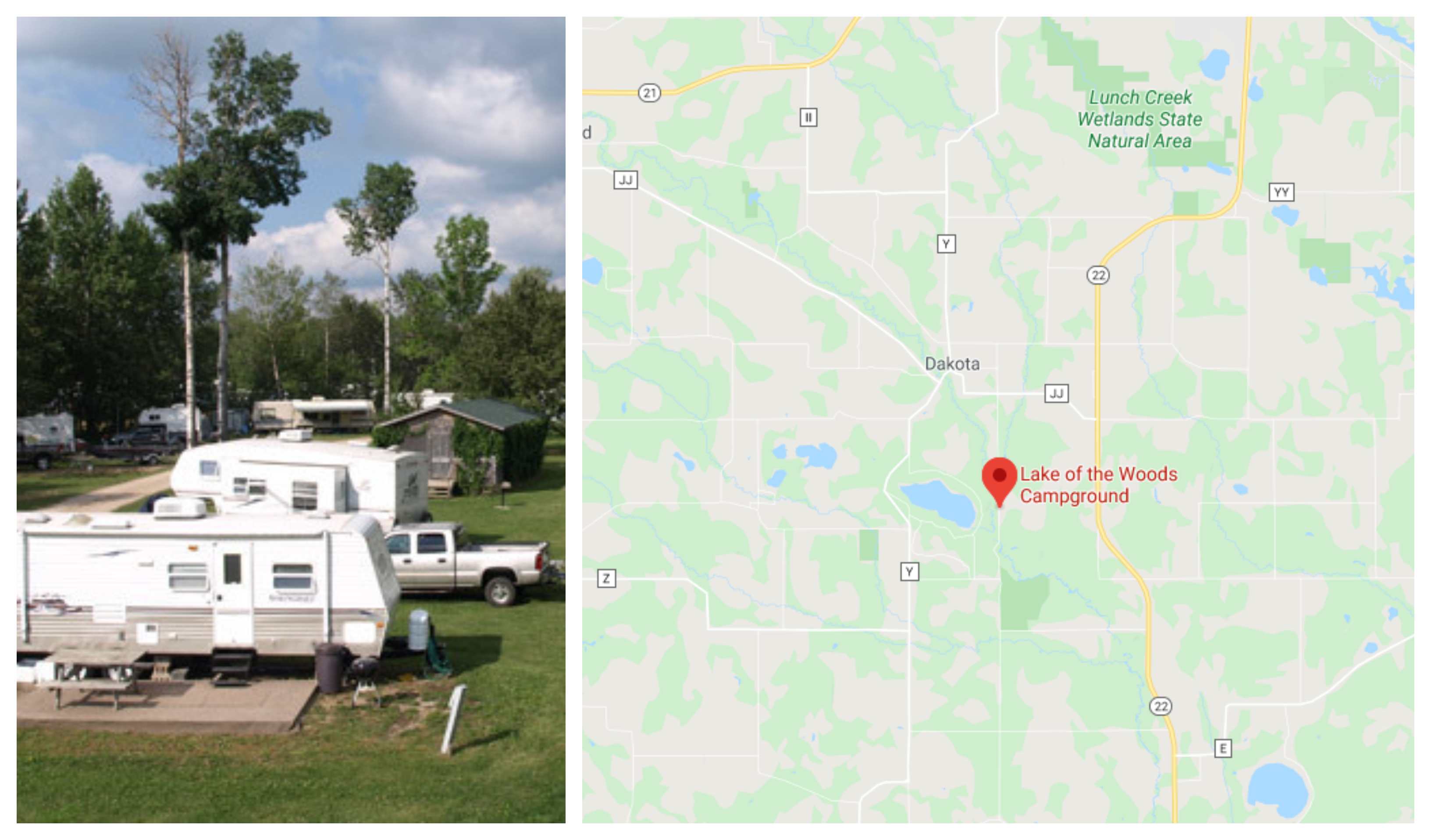 Lake Of The Woods Campground and maps