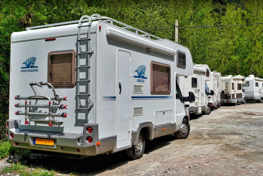 rvs parked on the side of the road