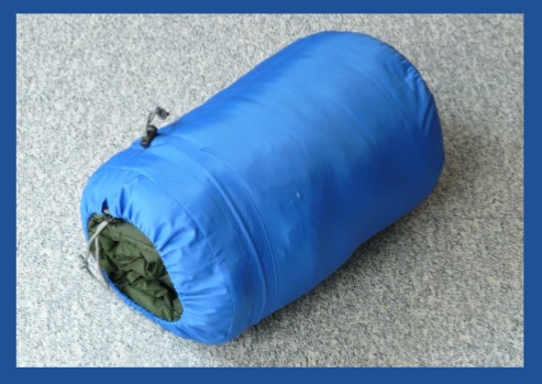 blue sleeping bag