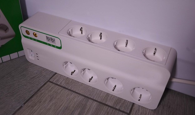 white surge protector