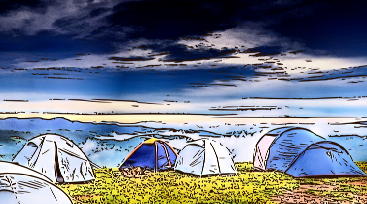 warm camping tents