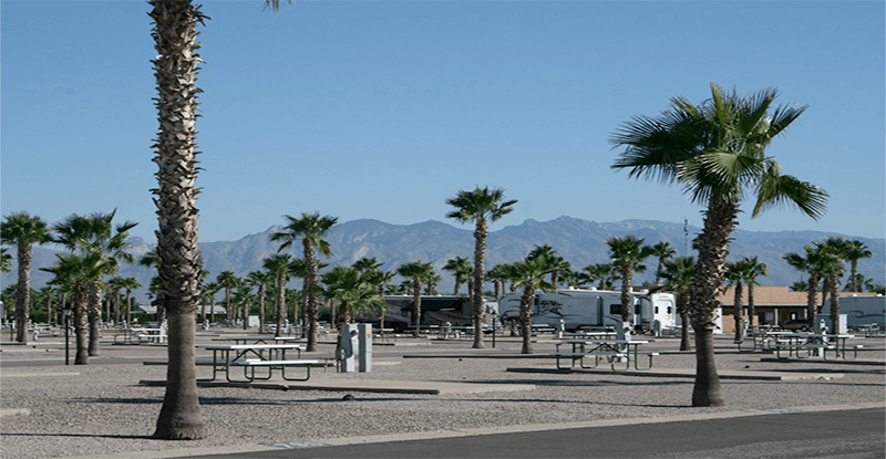Desert Shadows RV Resort parking lot