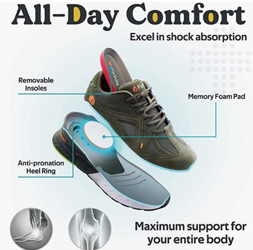 FitVille Extra Wide Walking Shoes for Men