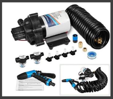 black and white rv water pump