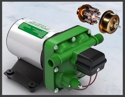 green rv water pump