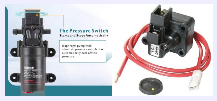 rv water pump pressure switch