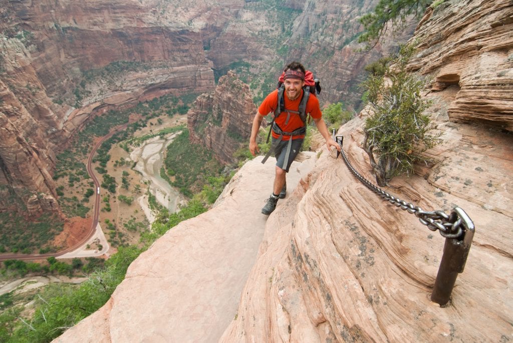 Hiking at the zion national park